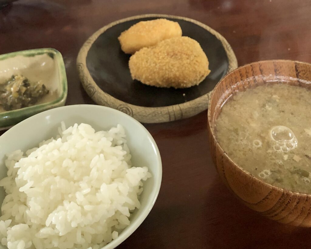 ひのでマーケットでお昼の定食